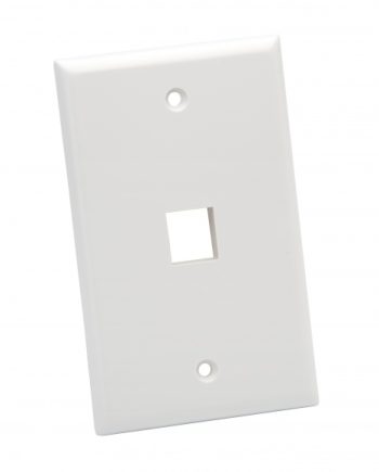 Platinum Tools 601WH-25 Standard 1-Port Wall Plate, White, 25-Pack