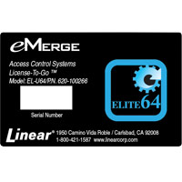 Linear EL-U64 eMerge Elite-36 to eMerge Elite-64 System Upgrade License-to-Go Card