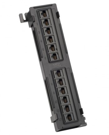 Platinum Tools 660-12C6 12-Port Cat6 Non-Shielded Wall Mount Patch Panel