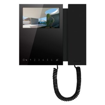 Comelit 6701B Mini Colour Monitor with Handset, Black, SBTOP System