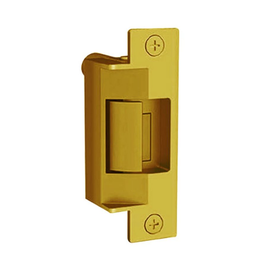 Folger Adam 732-24D-606-LBMLCM Fail Secure Fire Rated Electric Strike with Latchbolt & Locking Cam Monitor in Satin Brass