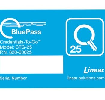 Linear 820-00025 Credential-To-Go Card, 25 Credits