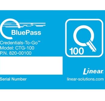 Linear 820-00100 Credential-To-Go Card, 100 Credits