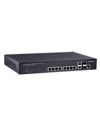 Geovision 84-POE0812-001U GV-POE0812 8-Port Gigabit 802.3at Web Management Layer 2+ Fully Managed PoE Switch