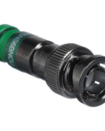 West Penn 99-9110600 BNC Male Compression Connector for RG-6 Coax Cable, Green