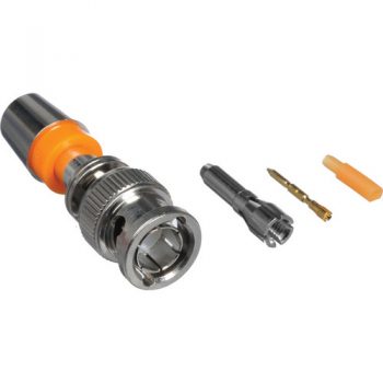 West Penn 99-9117900 BNC Male Compression Connector for 26-28 AWG Coax, Orange
