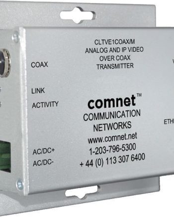 Comnet CLTVE1COAXPoE/M Medium Size Surface Mount Analog and IP Video over COAX Transmitter with POE