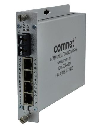Comnet CNFE4+1SMSM2POE 5-Port Self-Managed Switch (MM)