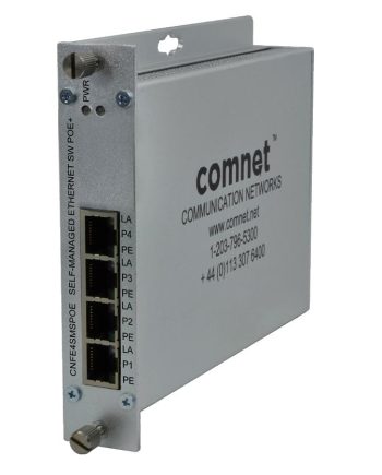 Comnet CNFE4SMSPOE 4-Port Ethernet Self-Managed Switch (PoE+)