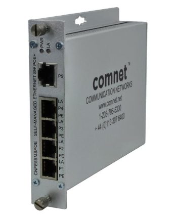 Comnet CNFE5SMS 5 Port Self-Managed Switch, 10/100 Mbps Ethernet, 5TX (Copper)