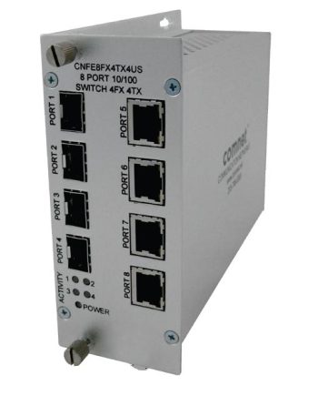 Comnet CNFE8FX4TX4US 8-Port 10/100 Mbps Unmanaged Switch (4TX, 4FX)