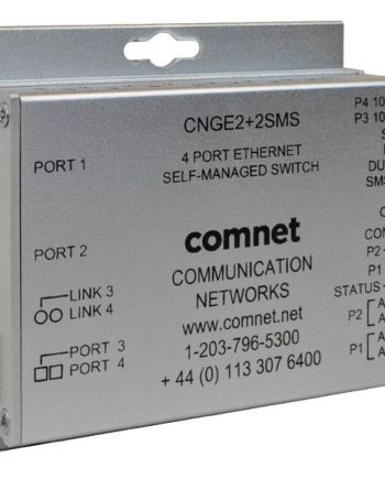 Comnet CNGE2+2SMS 4 Port Gigabit Ethernet Self-Managed Switch 2 SFP FX, 2TX
