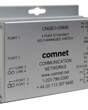Comnet CNGE2+2SMSPoE 4 Port Gigabit Ethernet Self-Managed Switch, PoE