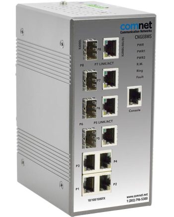 Comnet CNGE8MS Hardened 8 Port 1000Mbps Managed Switch