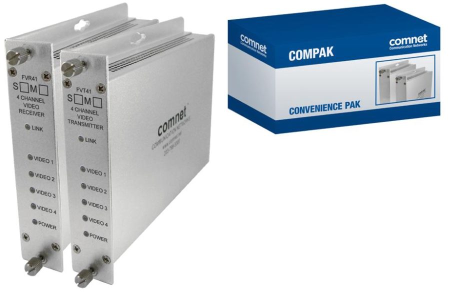 Comnet COMPAK41M1 FVT/R41M1 4 Channel Video, mm, 1 Fiber