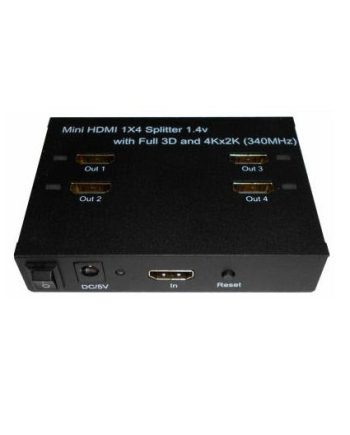 SecurityTronix CT-HDVD-MINI1X4SPL Miniature 1 x 4 HD Splitter/Amplifier