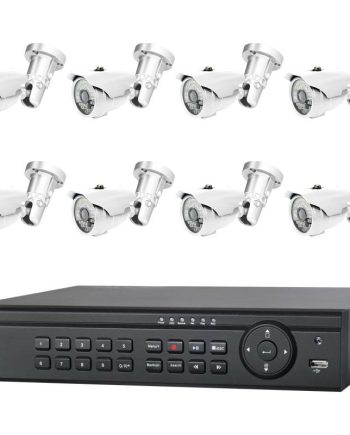 Cantek Plus CTPK-TV81B8-4T-W 8 Channel DVR, 4TB Kit with 8 x 1080p HD-TVI IR Bullet Cameras, White