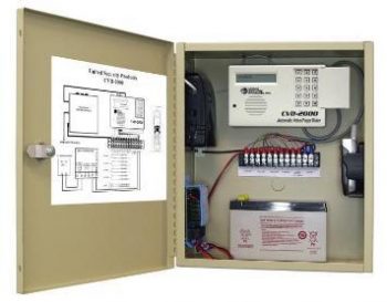 United Security Products CVD-2000 Cellular Dialer Back up in metallic cabinet w/ AD2000 Dialer