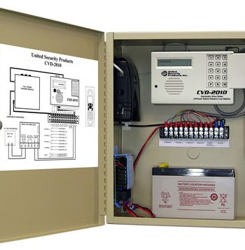 United Security Products CVD-2010PS Cellular Dialer in metallic cabinet w/ AVD-2010 Dialer, incl. phone & Prepaid Sim Card