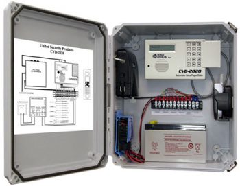 United Security Products CVD-2020 Cellular Dialer Back up in NEMA cabinet w/ AD2000 Dialer