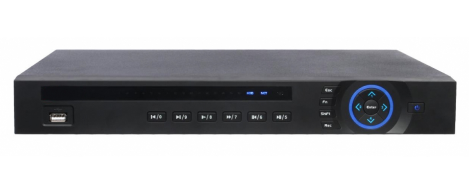 Cantek CT-NVR5216-8P 16 Channel 1U 8 Network Video Recorder, No HDD