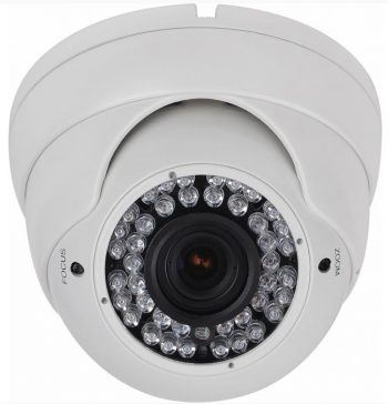 Cantek CTW-CVI-DI42-2M-Z-W 1080P HDCVI Waterproof Motorized Zoom IR Dome Camera, White