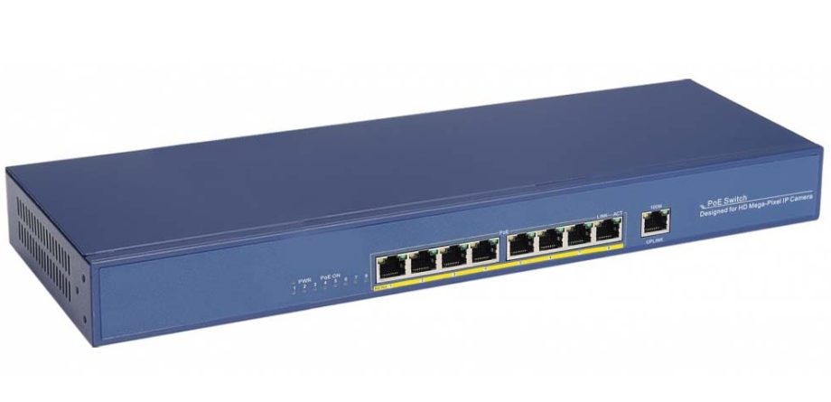 Cantek CTW-POESW8P+1M13-250 8 Port PoE Plus Network Switch