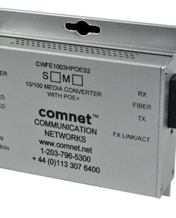 Comnet CWFE1004APOEMHO/M Commercial Grade 100Mbps Media Converter, SC Connector