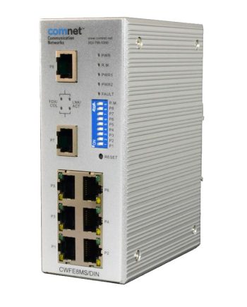 Comnet CWFE8MS/DIN Industrial Grade 8 Port Managed Ethernet Switch