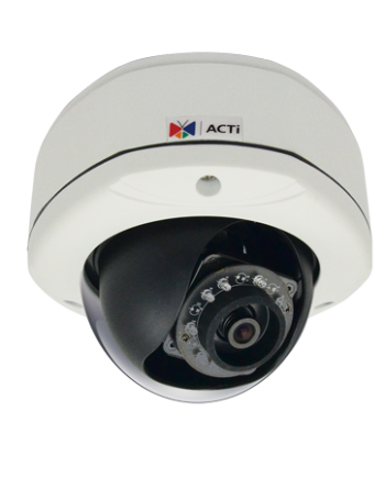 ACTi D71A 1 Megapixel IR Outdoor Day/Night Dome Camera, 2.93mm Lens