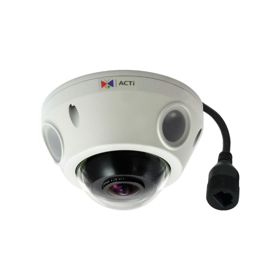 ACTi E929 3 Megapixel Outdoor Network Mini Fisheye Dome Camera, 1.19mm Lens
