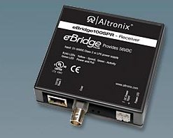 Altronix EBRIDGE100SPR EoC Single Port Receiver, 100Mbps, Generates PoE/PoE+/Hi-PoE 60W, 51-56VDC