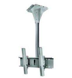 Peerless ECMU-01-I-S Wind Rated I-Beam Tilt Mount, 1′ Pole Length, Stone Gray