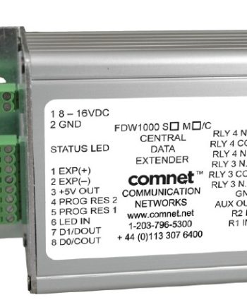 Comnet FDW1000M/C Fiber Optic Wiegand Data Link Extender, Central Unit