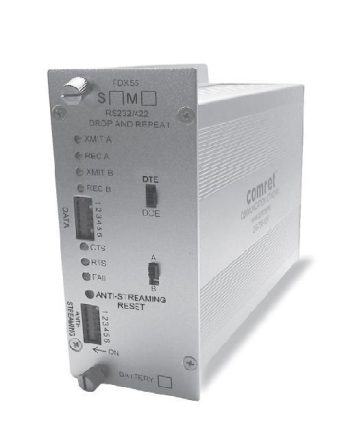 Comnet FDX55S2 RS232/422 DB25 Repeater, 1310 Nm, SM, 2 Fiber