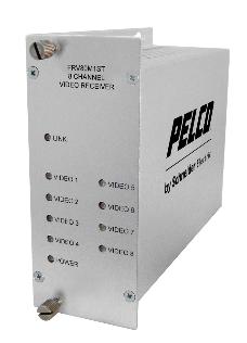 Pelco FRV80S1FC 8 Channel Single Mode Fiber Receiver, FC
