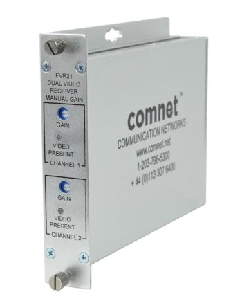 Comnet FVR21 Dual Video Receiver With Manual Gain, mm, 2 Fiber