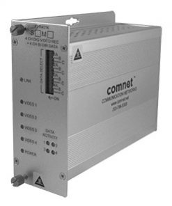 Comnet FVR4014M1 4-Channel Digitally Encoded Video Receiver + 4 Bi-directional Data Channels, MM