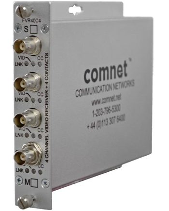 Comnet FVR40C4M4 4 Channel Digitally Encoded Dual Video Receiver and Contact Closure
