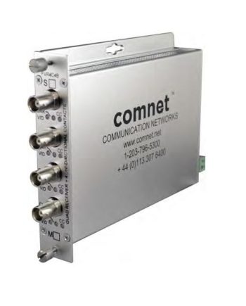 Comnet FVR4C4BM4 4 Channel Digitally Encoded Video Receiver and Contact Closure
