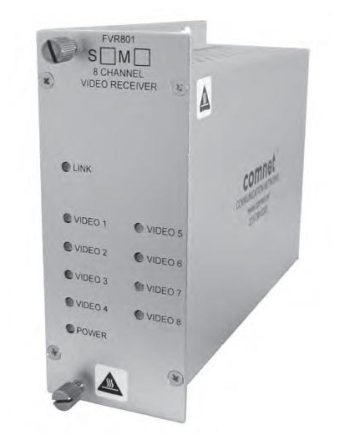 Comnet FVR801M1 8-Channel Digitally Encoded Video Receiver, mm, 1 Fiber