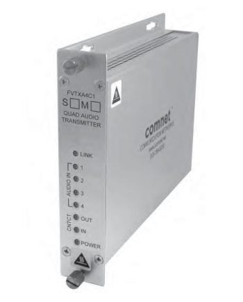 Comnet FVRXA4C1M 4 Channel Audio Receiver + Bi-directional Contact Closure