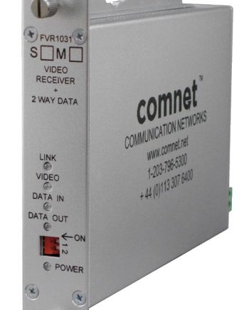 Comnet FVT1031M1 Digitally Encoded Video Transmitter/ Data Transceiver + Data Up-the-Coax, mm, 1 Fiber
