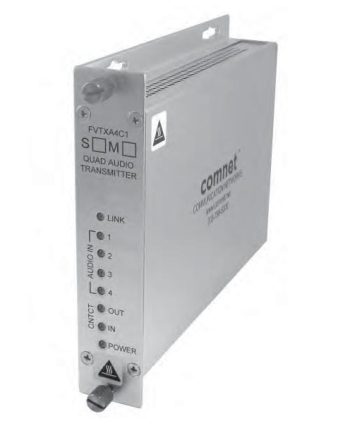 Comnet FVTXA4C1M 4 Channel Audio Transmitter + Bi-directional Contact Closure, MM