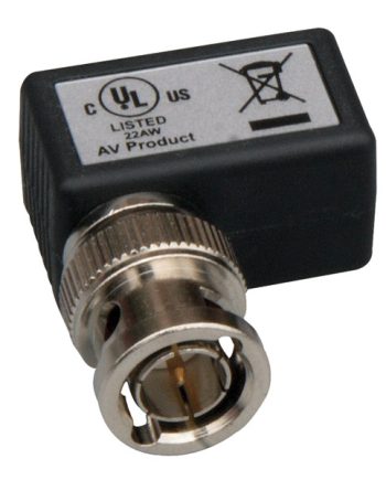 GE Security Interlogix GEC-PVTC-MRTSP UTP Passive Video Balun, Right Angle, Male BNC with Surge Protection