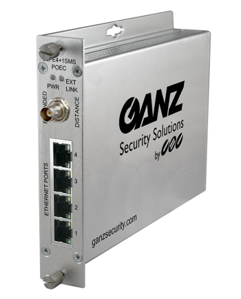 Ganz GLFE4+1SMSPOEC 4 Port 10/100 Mbps Ethernet-over-Copper Self-Managed Switches