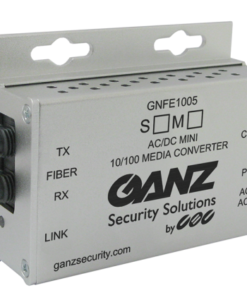 Ganz GNFE1005SAC2-M Small Size Media 100Mbps Converter, ST Connector, AC/DC Power, SM, 2 Fiber