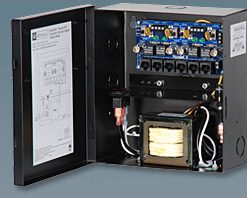 Altronix HUBSAT43DI 4 Channel UTP Passive Transceiver Hub, Video up to 750′, Integrated 24/28VAC Isolated Power Supply, Black BC100 Enclosure