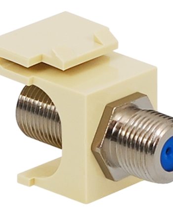 ICC IC107B9FAL Nickel Plated F-Type Coupler, 3 GHz, Almond