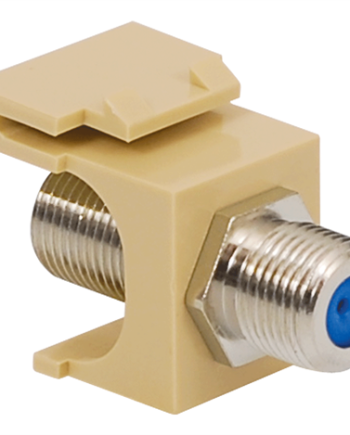 ICC IC107B9FIV Nickel Plated F-Type Coupler, 3 GHz, Ivory